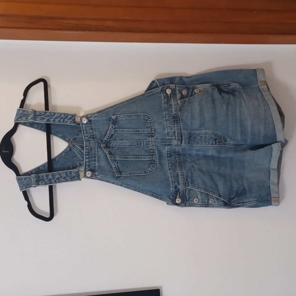 🆕NWT Old Navy Slouchy Workwear Cuffed Jean Short Overalls in 'Ayana' - Picture 15 of 16